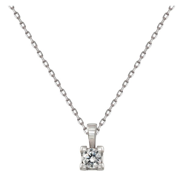 COLLAR MOTIVO CUADRADO PLATA 1ª LEY 5 X