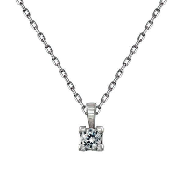 COLLAR MOTIVO CUADRADO PLATA 1ª LEY 4 X