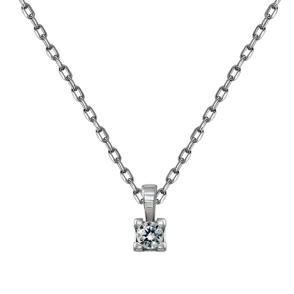 COLLAR MOTIVO CUADRADO PLATA 1ª LEY 3 X