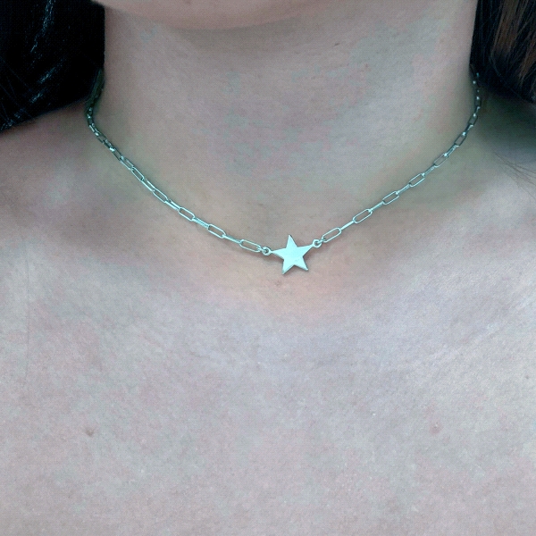 COLLAR ESTRELLA JUVENIL PLATA 1ª LEY 38
