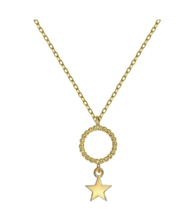 GARGANTILLA ESTRELLA PLATA 1ª LEY 38+5CM
