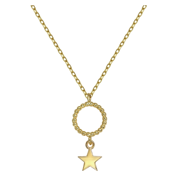 GARGANTILLA ESTRELLA PLATA 1ª LEY 38+5CM