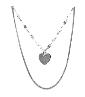 GARGANTILLA CORAZON PLATA 1ª LEY RODIADA