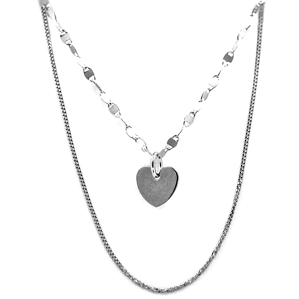 GARGANTILLA CORAZON PLATA 1ª LEY RODIADA