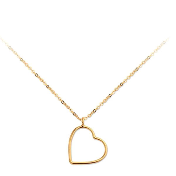 GARGANTILLA CORAZON PLATA 1ª LEY CHAPADA