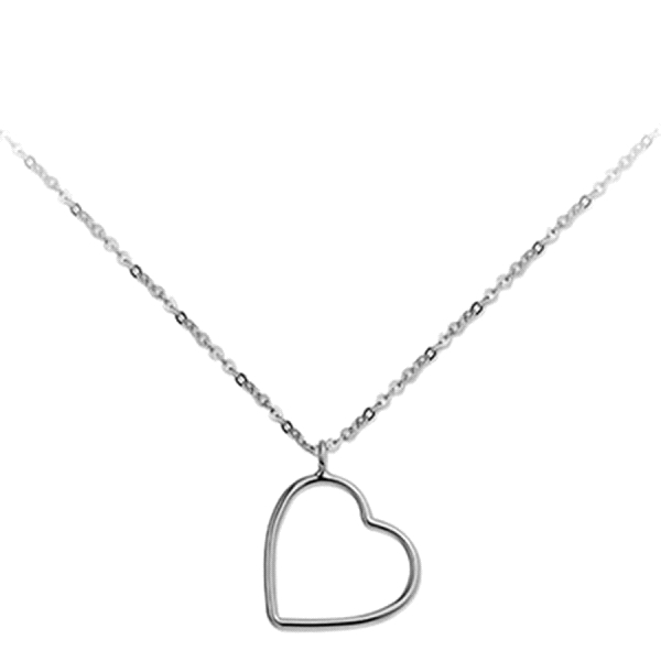 GARGANTILLA CORAZON PLATA 1ª LEY 18 MM