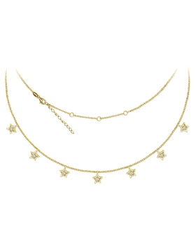 GARGANTILLA ESTRELLAS PLATA 1ª LEY