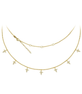COLLAR JUVENIL CRUZ PLATA 1ª LEY CHAPADA