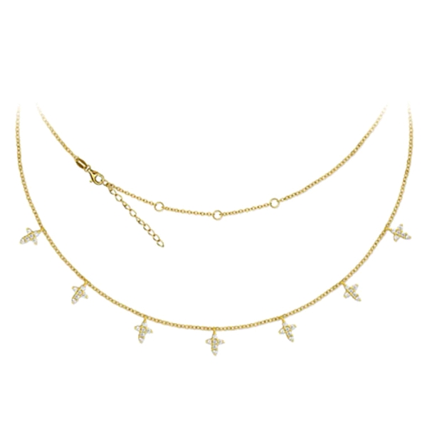 COLLAR JUVENIL CRUZ PLATA 1ª LEY CHAPADA