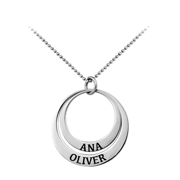 COLLAR ANILLO RUSO PLATA PRIMERA LEY