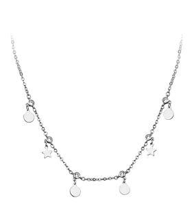 GARGANTILLA CIRCULOS PLATA 1ª LEY 37+6CM
