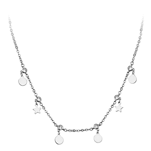 GARGANTILLA CIRCULOS PLATA 1ª LEY 37+6CM