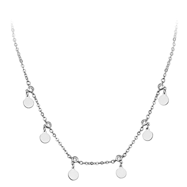 GARGANTILLA CIRCULOS PLATA 1ª LEY 37+6CM