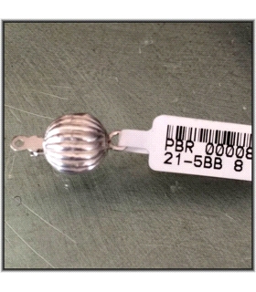 BROCHE BOLA GALLON 8 MM. PLATA 925 MIL.
