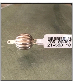 BROCHE BOLA GALLON 10 MM. PLATA 925 MIL.