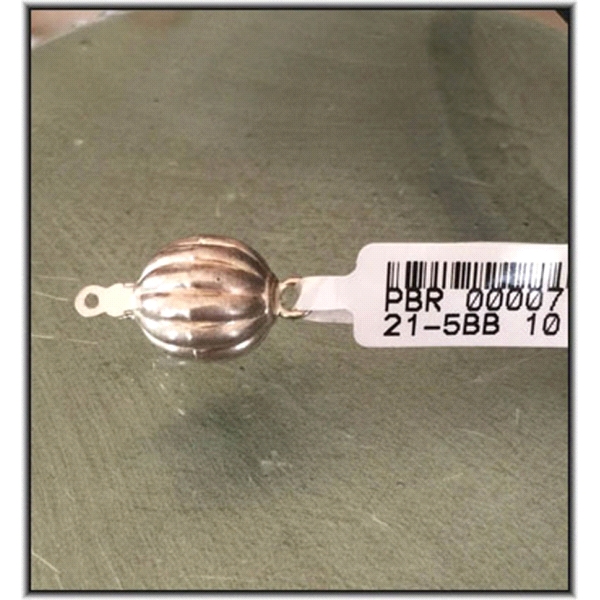 BROCHE BOLA GALLON 10 MM. PLATA 925 MIL.