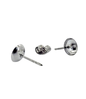 PAR CASQUILLAS PRESION PLATA 1ª LEY 8 MM