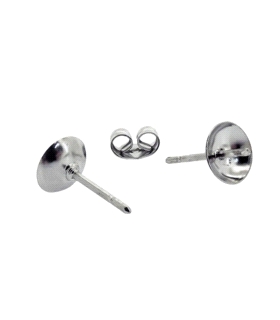 PAR CASQUILLAS PRESION PLATA 1ª LEY 7,50