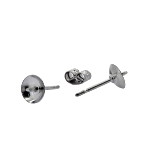 PAR CASQUILLAS PRESION PLATA 1ª LEY 7,00