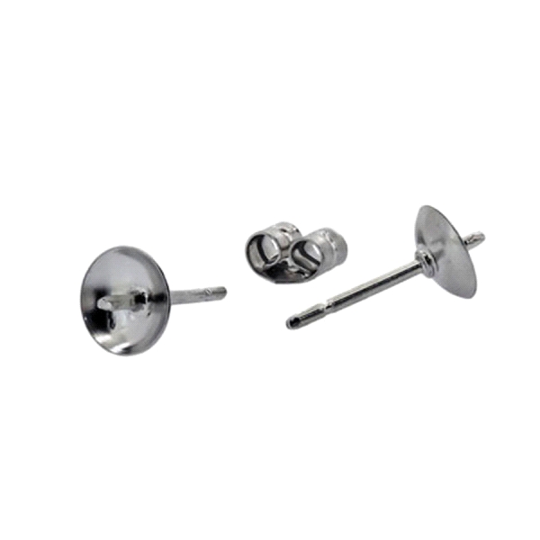 PAR CASQUILLAS PRESION PLATA 1ª LEY 7,00