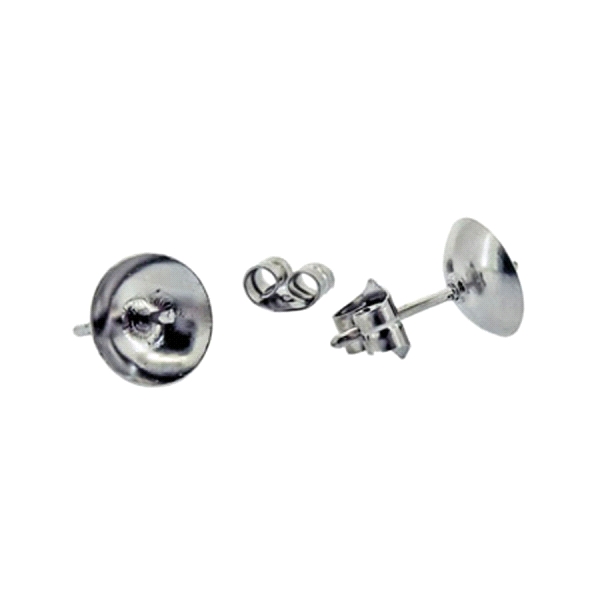 PAR CASQUILLAS PRESION PLATA 1ªLEY 9,5MM