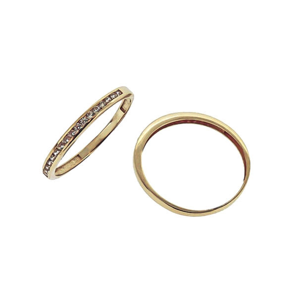 ANILLO PROMETIDA ORO 18 KTES. CIRCONITAS