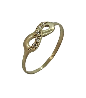 ANILLO INFINITO CIRCONITAS ORO 1ª LEY