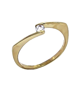 ANILLO PROMETIDA JUVENIL ORO 18 KTES.