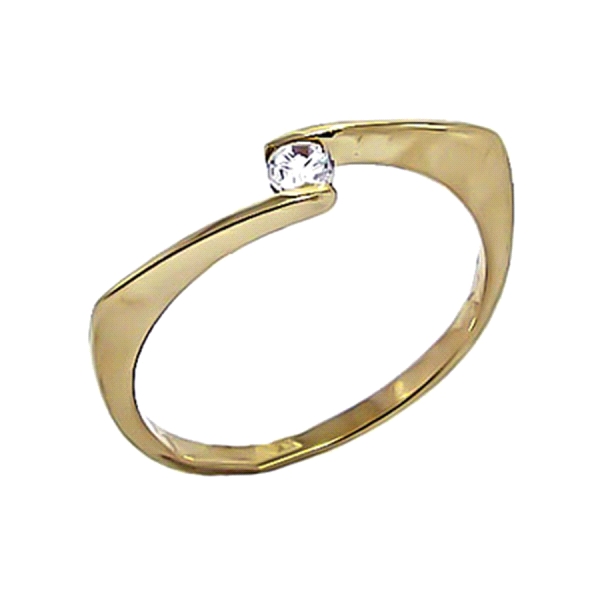 ANILLO PROMETIDA JUVENIL ORO 18 KTES.