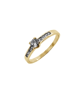 ANILLO PROMETIDA ORO 18 KTES.
