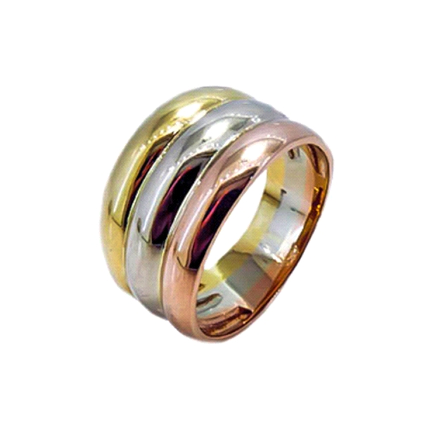 ANILLO TRICOLOR ORO 1ª LEY 12 X 1,50 MM
