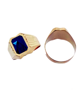 SELLO NIÑO PIEDRA AZUL ORO PRIMERA LEY
