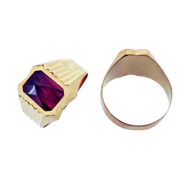 SELLO PIEDRA ROJA ORO PRIMERA LEY 8 X 6