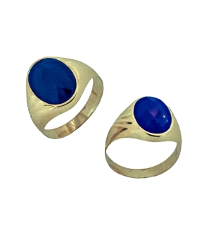 SELLO CABALLERO PIEDRA ORO 18 KTES. 10 X