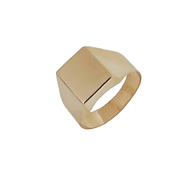 Sello hombre caballero unisex rectangular / Frontal 13 x 10 mm brillo / nº 24 tatúm