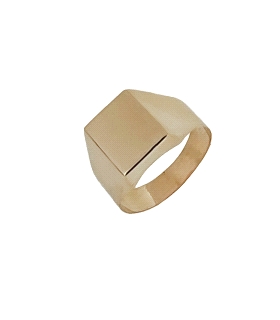 Sello hombre caballero unisex rectangular / Frontal 13 x 10 mm brillo / nº 26 tatúm