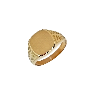 SELLO UNISEX ORO 18 KTES. CUADRADO 11.50
