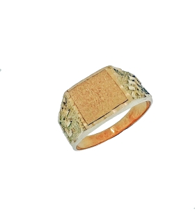 SELLO UNISEX ORO 18 KTES. CUADRADO 9 X 9
