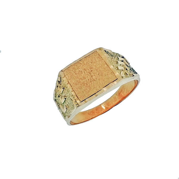 SELLO UNISEX ORO 18 KTES. CUADRADO 9 X 9
