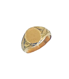 SELLO UNISEX ORO 18 KTES. OVAL 10 X 8 MM