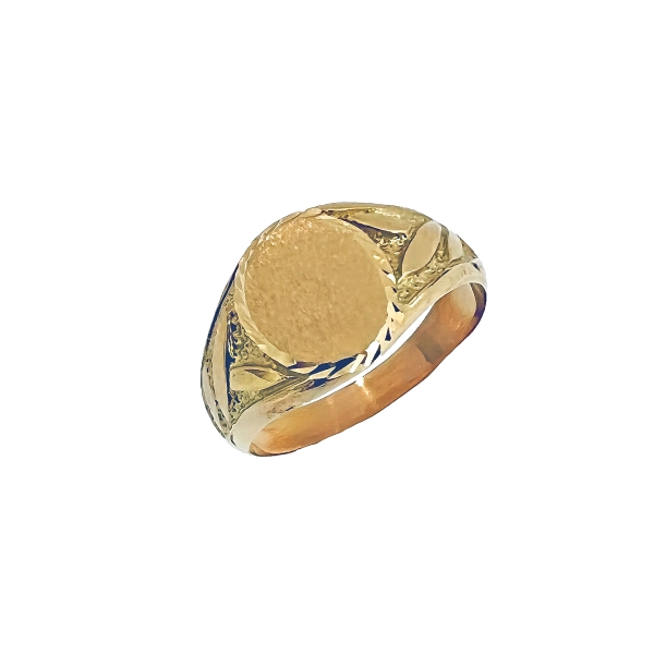 SELLO UNISEX ORO 18 KTES. OVAL 10 X 8 MM