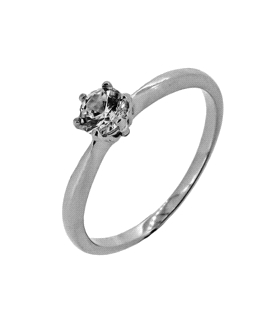 ANILLO PROMETIDA ORO BLANCO 18 KTES.