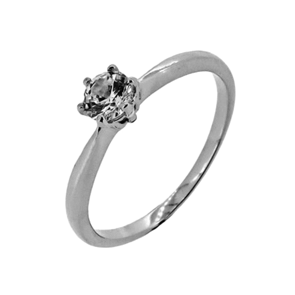 ANILLO PROMETIDA ORO BLANCO 18 KTES.