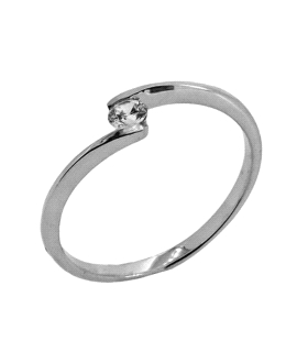 ANILLO PROMETIDA ORO BLANCO 18 KTES.