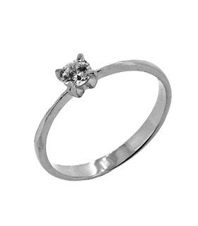 ANILLO PROMETIDA ORO BLANCO 18 KTES.