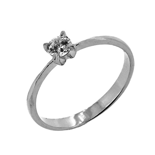ANILLO PROMETIDA ORO BLANCO 18 KTES.