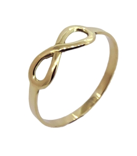 ANILLO INFINITO ORO 1ª LEY 13 X 5 MM