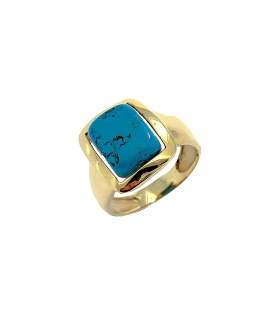 ANILLO CLASICO ORO 18 KTES. 9 X 11 MM