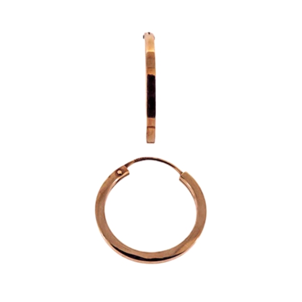 PENDIENTE CRIOLLA TABLA ORO ROSA 18 KTES