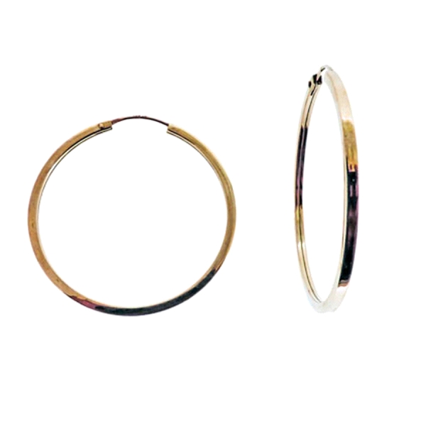 PENDIENTE AROS ORO ROSA 750 MIL. 1,40X31